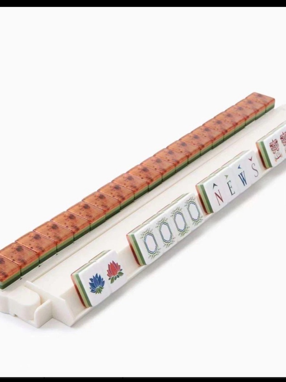 NIB Brand New Wood Grain Mahjong Set 160 Engraved 4 Layer Acrylic luxury Tile - Picture 6 of 14